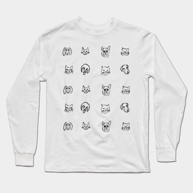 Dog & Cat Parent Long Sleeve T-Shirt by Goodprints